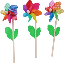 Koka vēja ritenis 12 cm, 3 veidi