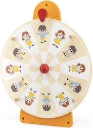 Viga sienas spēle – emociju ritenis no koka, FSC, Montessori