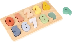 Koka ieliekamā puzle – Cipari no 0 līdz 9