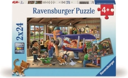 Ravensburger puzzle Become an Aircraft and Train Mechanic 2x24 pieces