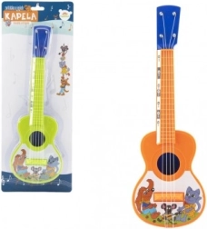 Plastmasas ukulele ar dzīvnieciņiem 40 cm ar plekstru