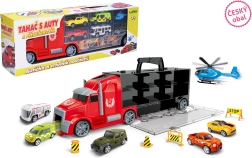 Vilcējs ar mašīnītēm un helikopteru 42 cm