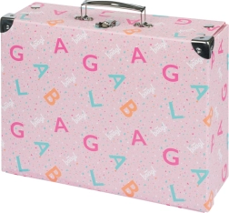 Saliekamais skolas koferītis BAAGL Logo rozā ar furnitūru