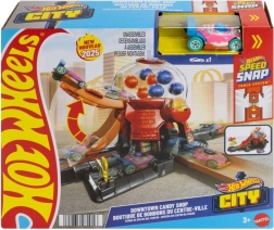 Hot Wheels City košļeņu veikals spēļu komplekts un mašīnīte