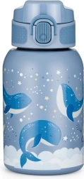 Petite&Mars Stainless Steel Thermos with Straw 350 ml Whale Song