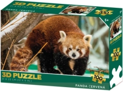 3D puzle s sarkanās pandas motīvu, 100 detaļas