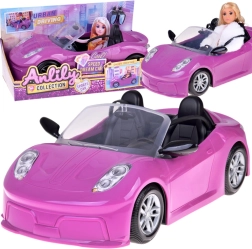 Violets sporta kabriolets lellēm 2 lellēm