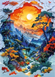 Trefl puzle Papīra māksla: Ieleja 1000 gabalu