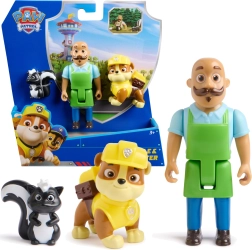 Paw Patrol – set of 3 figures Rubble, Mr. Porter and Skunk