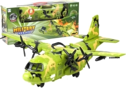 Liela militārā transportlidmašīna ar gaismām un skaņām 64 cm