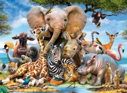 RAVENSBURGER puzle African Friends 300 gabali