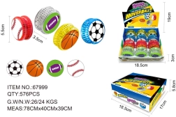 Jo-jo sporta bumbiņa ar gaismas efektiem 5,5 cm