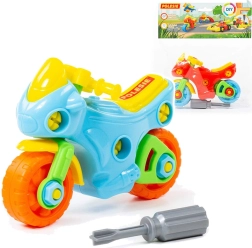 Skrūvējams motocikls bērniem ar instrumentiem