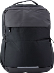 Urban backpack with USB and laptop pocket black 16L