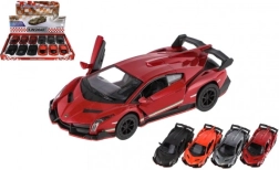 Auto modelis Lamborghini Veneno metāls/plastmasa 13 cm ar atvilkšanas mehānismu