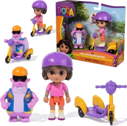 Dora un Tico – rotaļu komplekts Zoom & Explore ar trīsriteņu skrejriteni un piederumiem