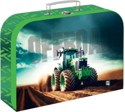 Bērnu koferītis mākslas piederumiem 34 cm – traktors OXYBAG