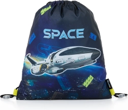 Gym Sack Space – school drawstring bag for indoor shoes, polyester
