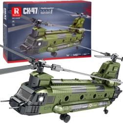 Reobrix helikoptera būvkomplekts CH-47 Chinook – militārais tandēma rotordzinēju helikopters, 1451 detaļa
