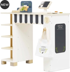 Le Toy Van pārdošanas stends ar kasieri un piederumiem