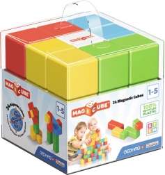Magnētiskie klucīši GEOMAG Magicube Color Recycled Crystal – 24 gabali