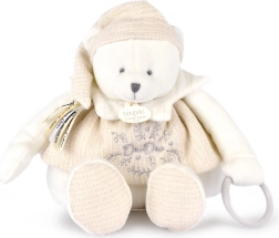 Doudou plīša polārlācēns ar lentēm 30 cm bēšs