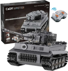 CaDA Master Remote-Controlled Gray Tiger RC Tank, 925 Pieces