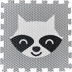 Putas puzles paklājiņš bērniem ar jenotu – gaiši pelēks