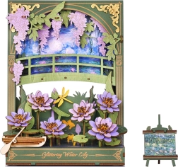 RoboTime 3D koka puzle Mirdzošie ūdensrozes