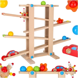 Koka bumbiņu trases komplekts Montessori XXL