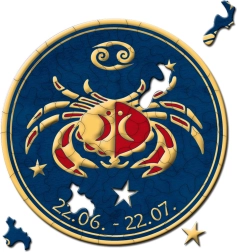 Apaļas puzles Zodiaks – Vēzis, 33 detaļas