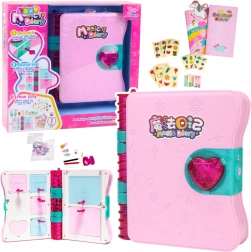 Slepenais dienasgrāmata ar slēdzeni rozā