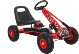 Pedāļu go-karts A-15 ar piepūšamiem riteņiem – Sarkana