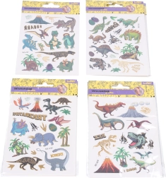 Tetovējumu uzlīmes ar dinozauriem 10,5 × 15 cm