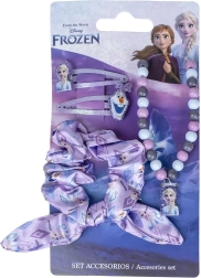 Bērnu aksesuāru komplekts Disney Frozen – matu sprādzes, gumija un kaklarota