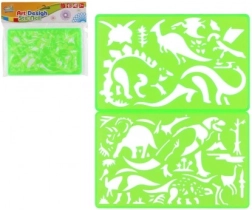 Plastmasas zīmēšanas šabloni 2 gab. 11 × 18 cm