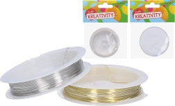 Pērlīšu stieple 0,6 mm, 4 m – zelta vai sudraba