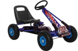 Pedāļu gokarts A-15 ar piepūšamajiem riteņiem – Zils
