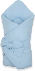 Muslin swaddle with ties New Baby, blue