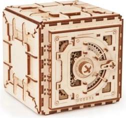 Koka mehāniskais seifs UGEARS – 3D puzle 179 detaļas
