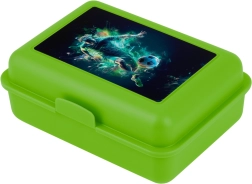 Uzkodu kārbiņa ar futbolista motīvu