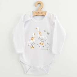 New Baby Geese Printed Baby Bodysuit, long sleeve, size 74 (6–9 months)
