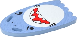 Foam swimming kickboard with shark motif blue