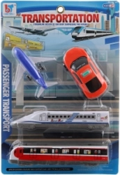 Plastmasas transportlīdzekļu komplekts bērniem