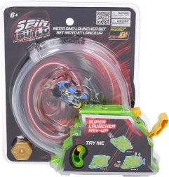 Spin and Build palaišanas ierīce ar diviem motocikliem
