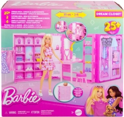 BARBIE sapņu garderobe ar apģērbiem un aksesuāriem (bez lelles)
