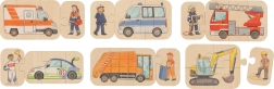 Koka transportlīdzekļu puzle 6 vienā GOKI