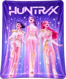 Flīsa sega K-Pop Demon Hunters HUNTR/X Performance violetā, 130 × 160 cm