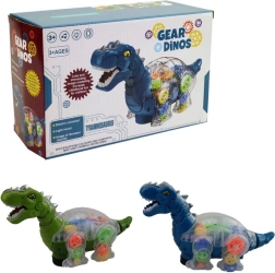 Dinozaurs ar gaismu un mūziku uz baterijām