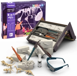 Dinozauru kaulu izrakumi 6 vienā – paleontoloģijas komplekts bērniem